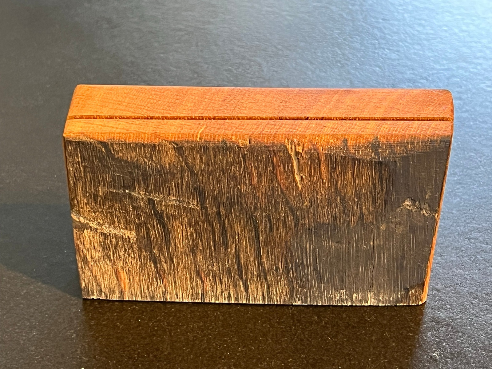 Kartenhalter aus alter Fassdaube – Bild 5 von 5