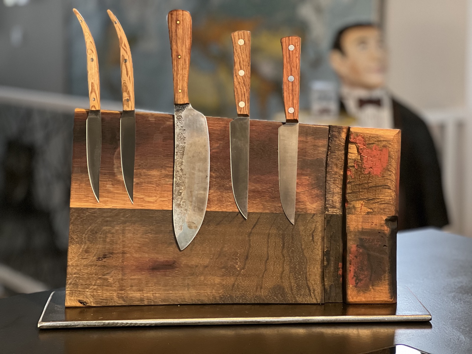 Magnetischer Messerblock aus alten Fassdauben – Bild 11 von 13
