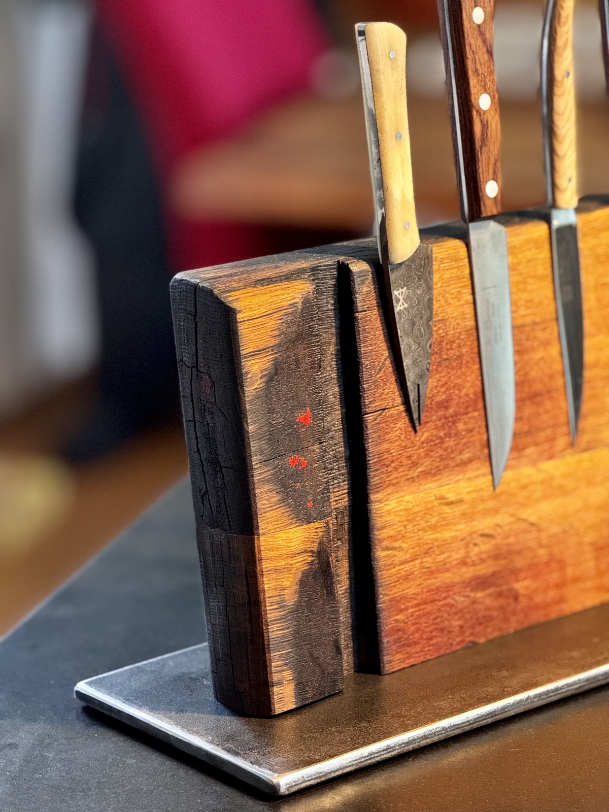 Magnetischer Messerblock aus alten Fassdauben – Bild 13 von 13